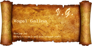 Vogel Galina névjegykártya